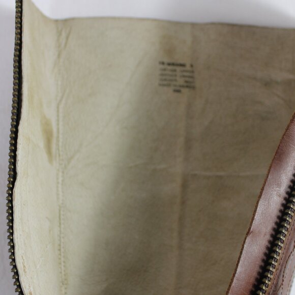 Freebird Wrang Distressed Brown Embroidery Detail Tall Boot, Size 6 - Picture 11 of 11